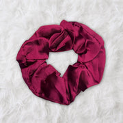Scrunchie Satijn - Volwassenen Haaraccessoires - Bordeauxrood